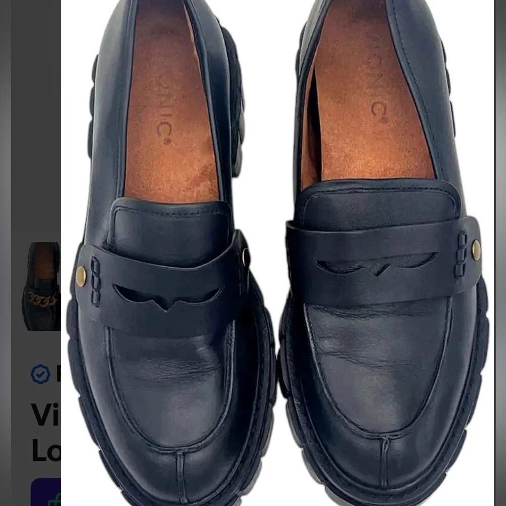 Vionic Penny Loafers With Lug Soles.2 Snap on Front Choices,Gold Chain Or Plain. - Picture 3 of 13
